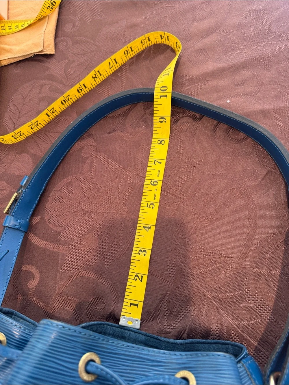 Louis Vuitton Blue Epi Leather Bag & Wallet